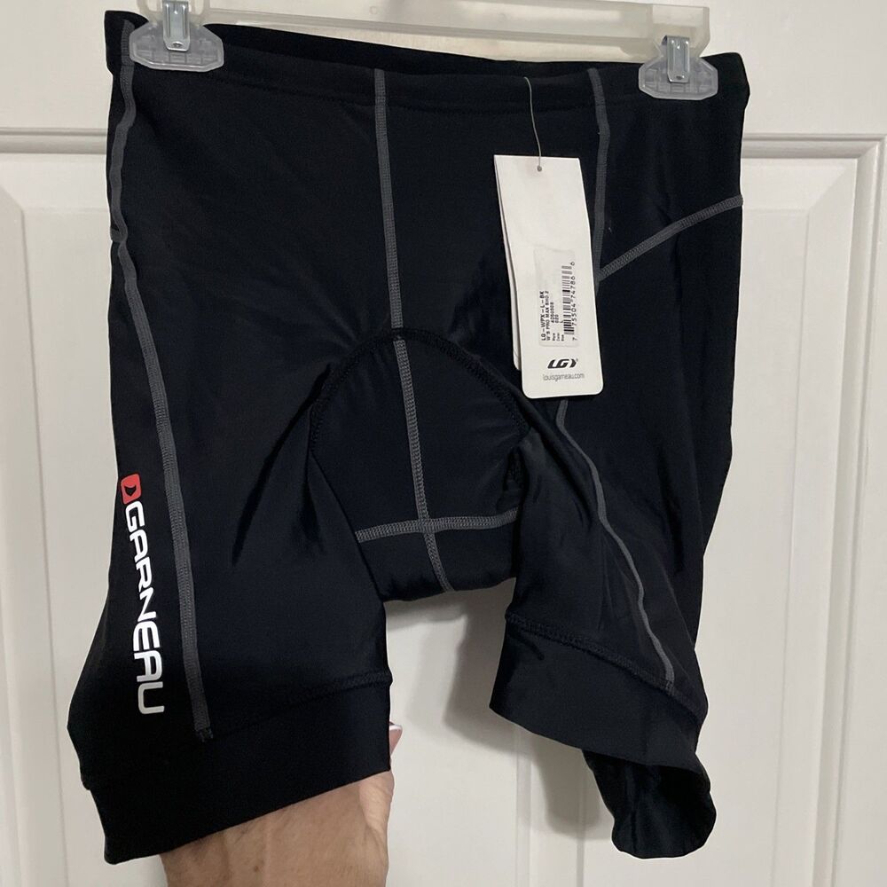 Louis Garneau Womens Large Pro Max Padded Cycling Shorts Black 1050369 NEW